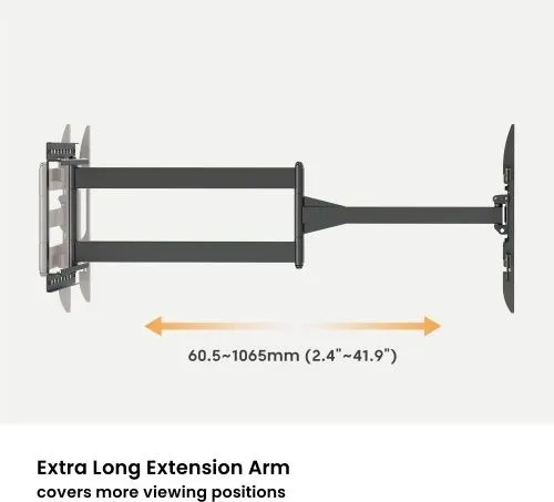 זרוע ארוכה במיוחד למסכי טלויזיה בגודל 43"-80" אינץ' Lumi LPA84-463XL