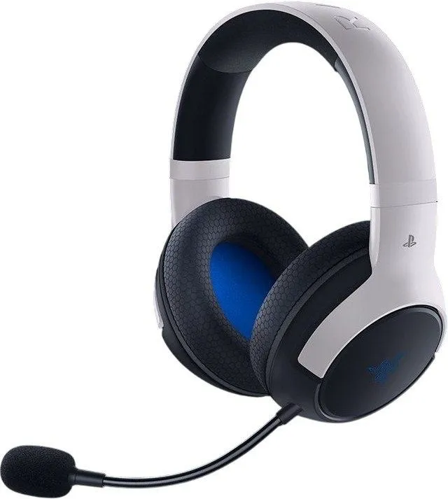 אוזניות גיימינג אלחוטיות Razer Kaira X HyperSpeed – מתאימות ל-PlayStation – צבע לבן/שחור