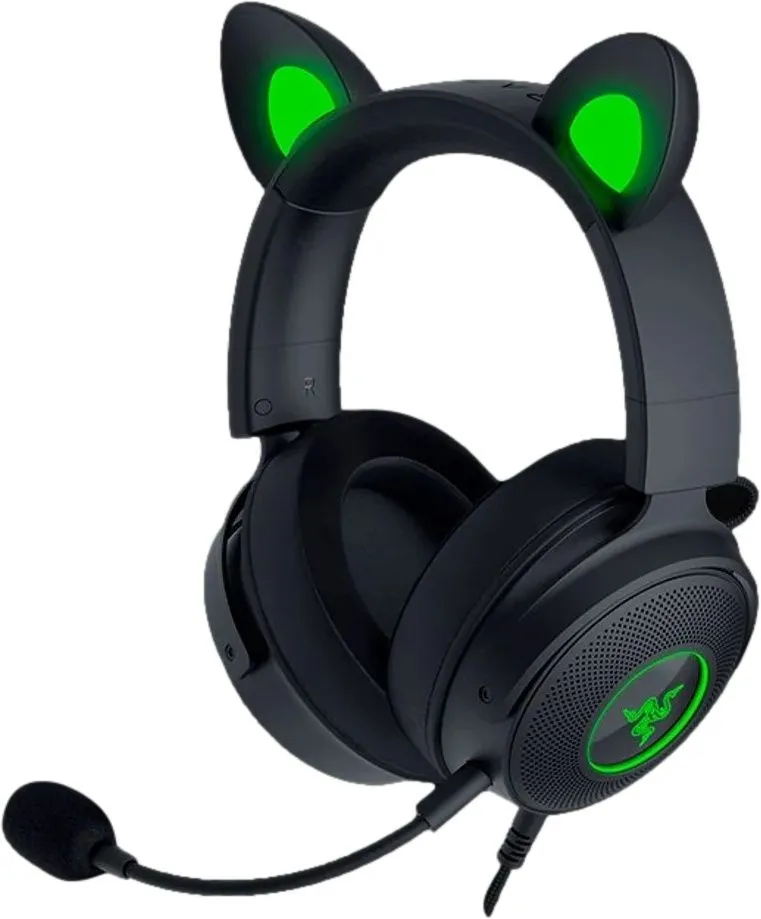 אוזניות גיימינג Razer Kraken Kitty V2 Pro בצבע שחור