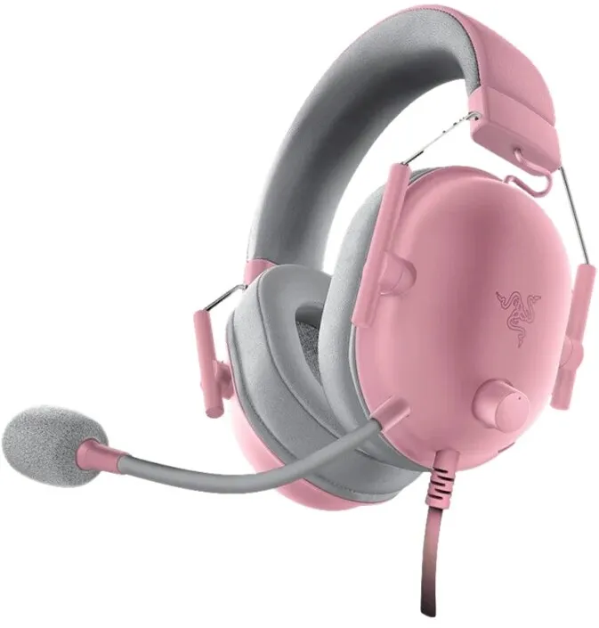 אוזניות גיימינג חוטיות Razer BlackShark V2 X Pink (Quartz)