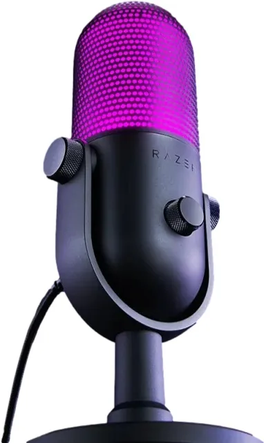 מיקרופון קונדנסר עם תאורת RGB לגיימרים עם תאורת Razer Seiren V3 Chroma – צבע שחור