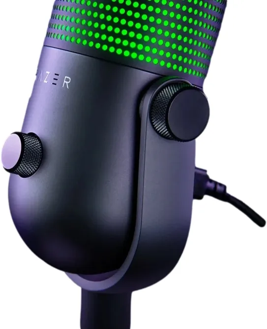 מיקרופון קונדנסר עם תאורת RGB לגיימרים עם תאורת Razer Seiren V3 Chroma – צבע שחור