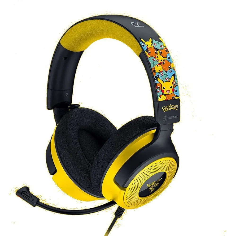 אוזניות גיימינג חוטיות Razer Kraken X Pok?mon Edition צהוב-שחור