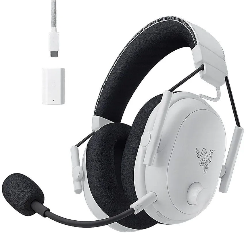 אוזניות גיימינג אלחוטיות Razer BlackShark V3 Pro White