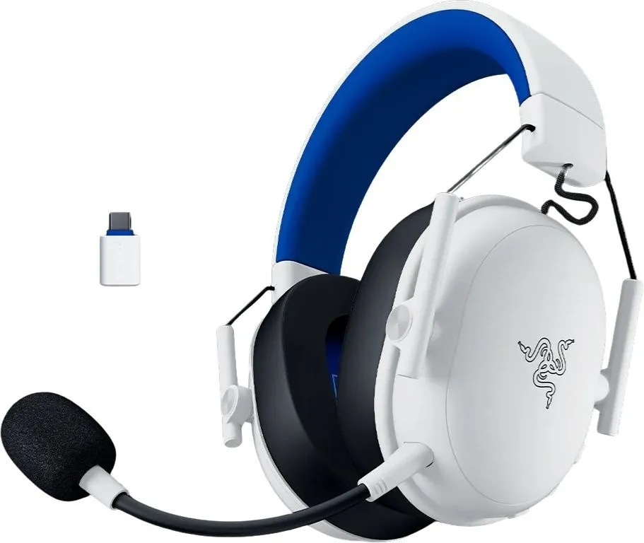 אוזניות גיימינג אלחוטיות Razer BlackShark V3 X HyperSpeed – מתאימות ל-PlayStation – צבע לבן