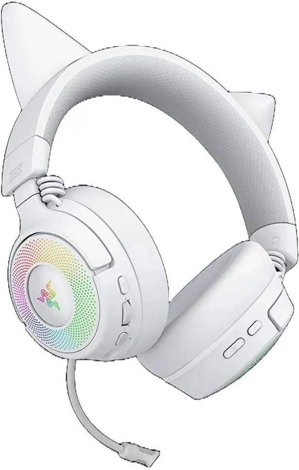 אוזניות גיימינג אלחוטיות Razer Kraken Kitty V2 BT Quartz