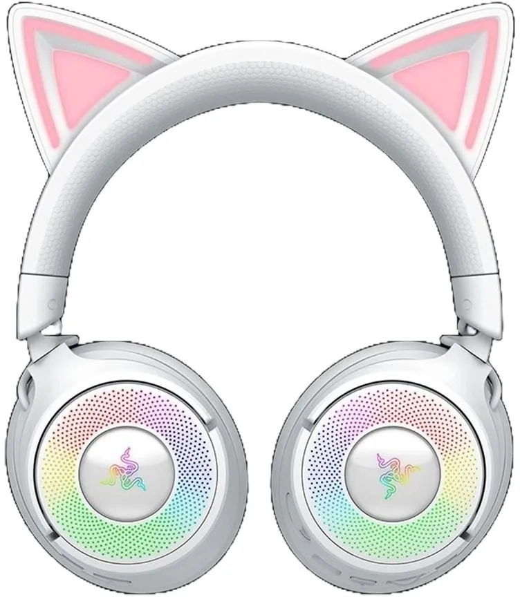 אוזניות גיימינג אלחוטיות Razer Kraken Kitty V2 BT Quartz