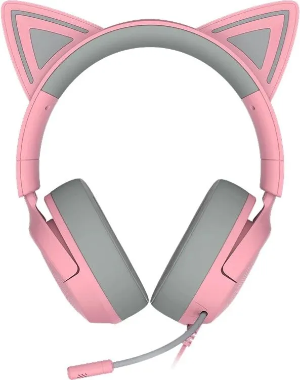 אוזניות גיימינג Razer Kraken Kitty V3 X בצבע ורוד