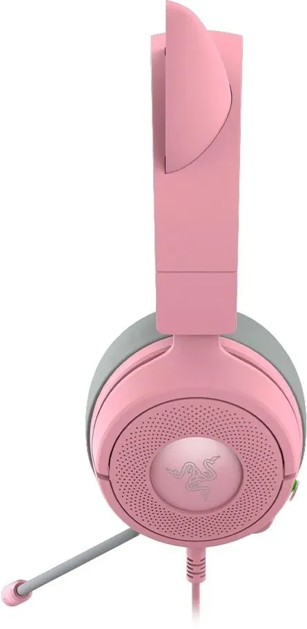אוזניות גיימינג Razer Kraken Kitty V3 X בצבע ורוד
