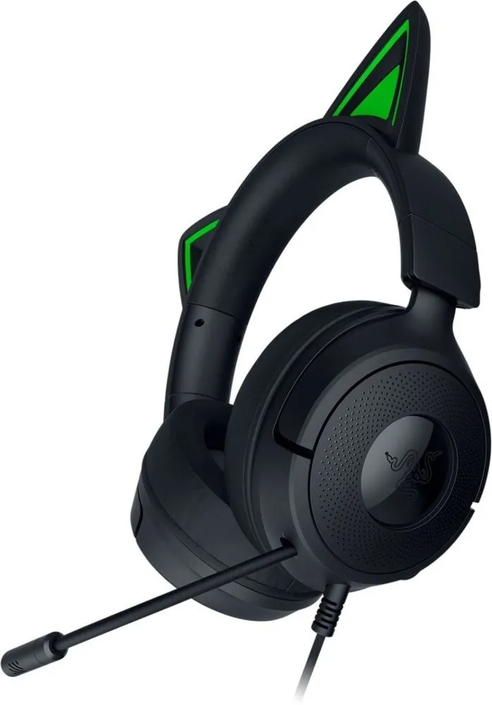 אוזניות גיימינג Razer Kraken Kitty V3 X בצבע שחור