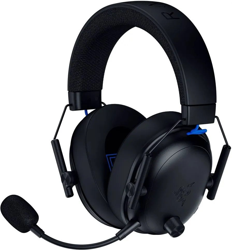 אוזניות גיימינג אלחוטיות Razer BlackShark V3 for PlayStation בצבע שחור