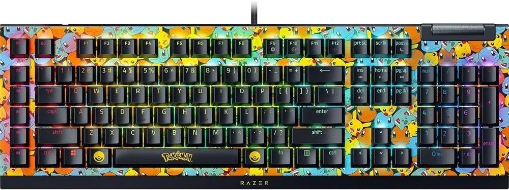 מקלדת גיימרים מכנית Razer BlackWidow V4 X Pokemon