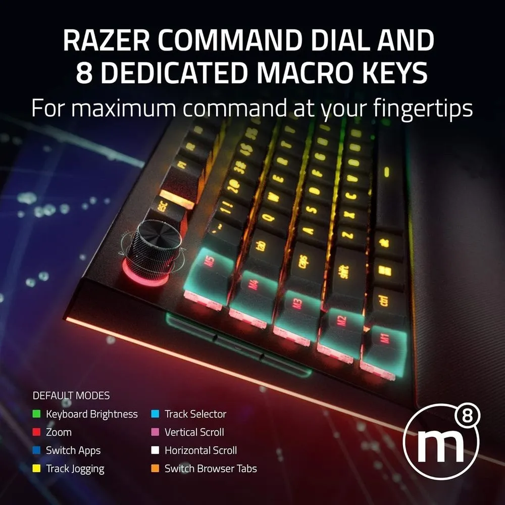 מקלדת גיימרים מכנית אלחוטית Razer BlackWidow V4 Low-Profile – פרופיל נמוך