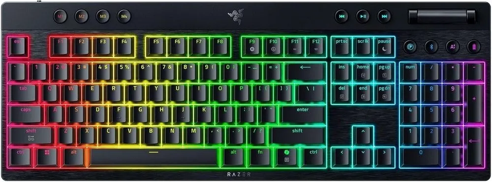 מקלדת גיימרים מכנית אלחוטית Razer BlackWidow V4 Low-Profile Tenkeyless – פרופיל נמוך