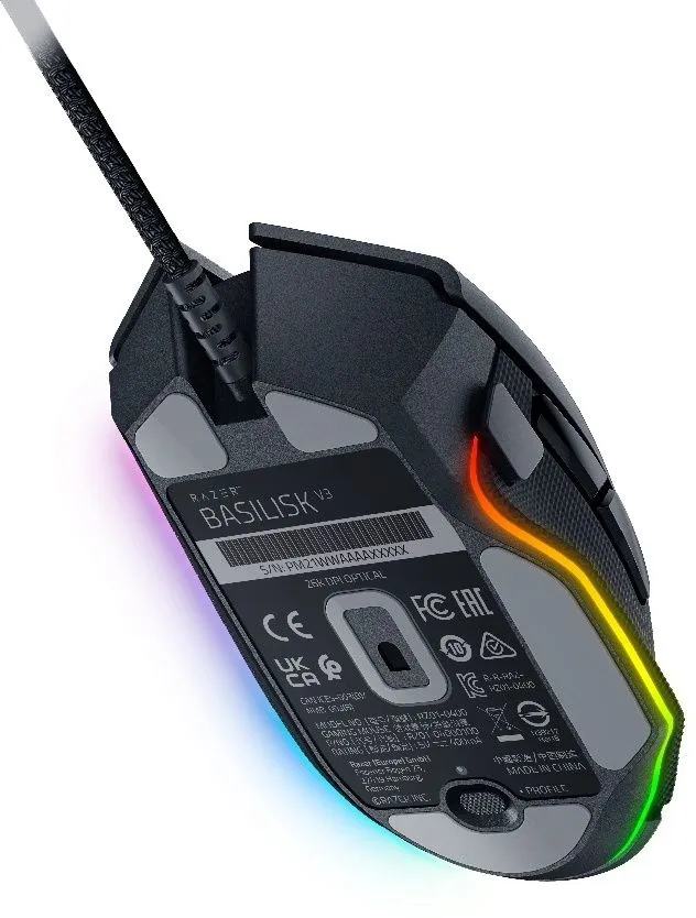 עכבר גיימינג ארגונומי חוטי Razer Basilisk V3 – שחור