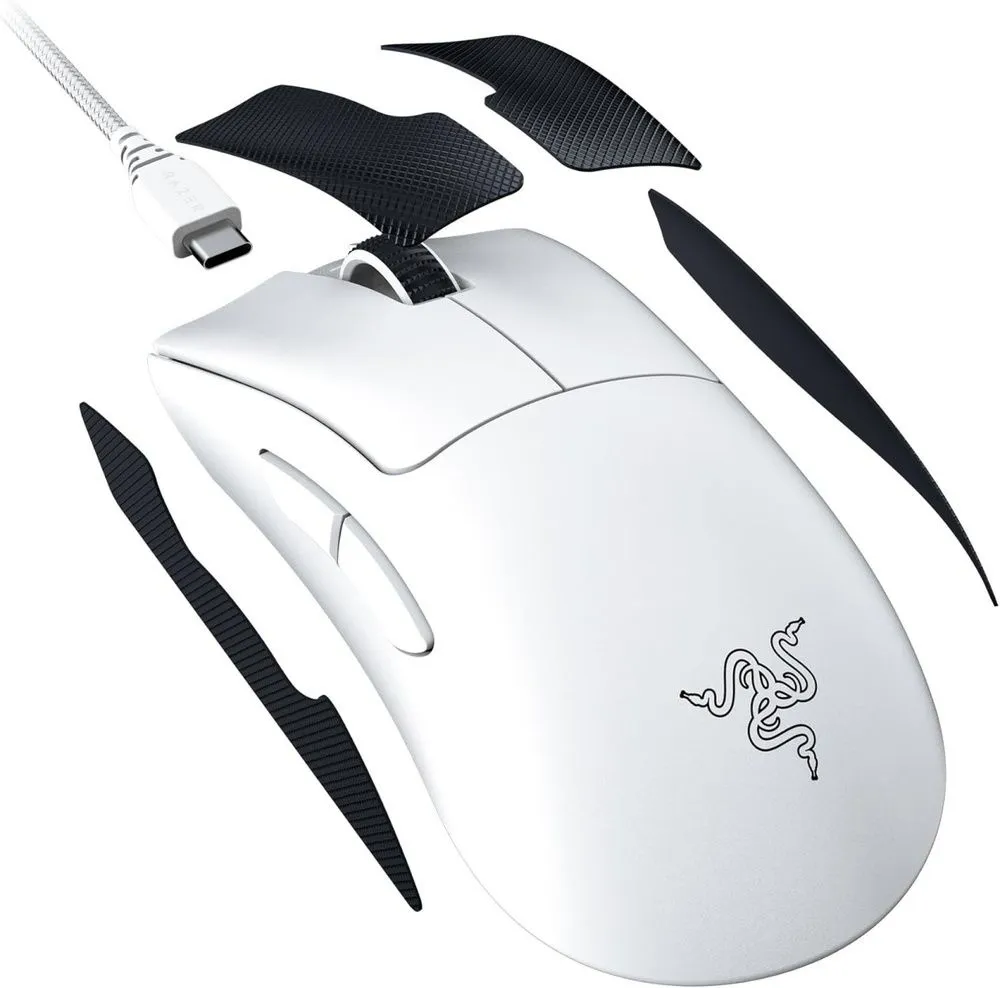 עכבר גיימינג ארגונומי אלחוטי Razer DeathAdder V3 Pro – לבן