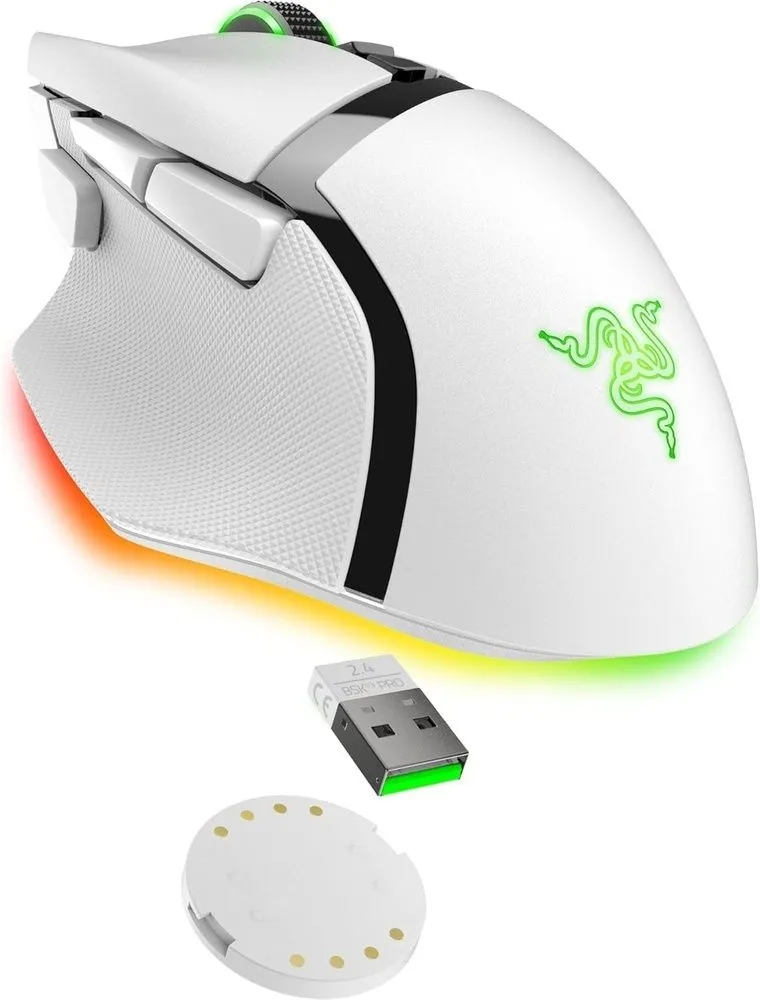 עכבר גיימינג אלחוטי Razer Basilisk V3 Pro – לבן