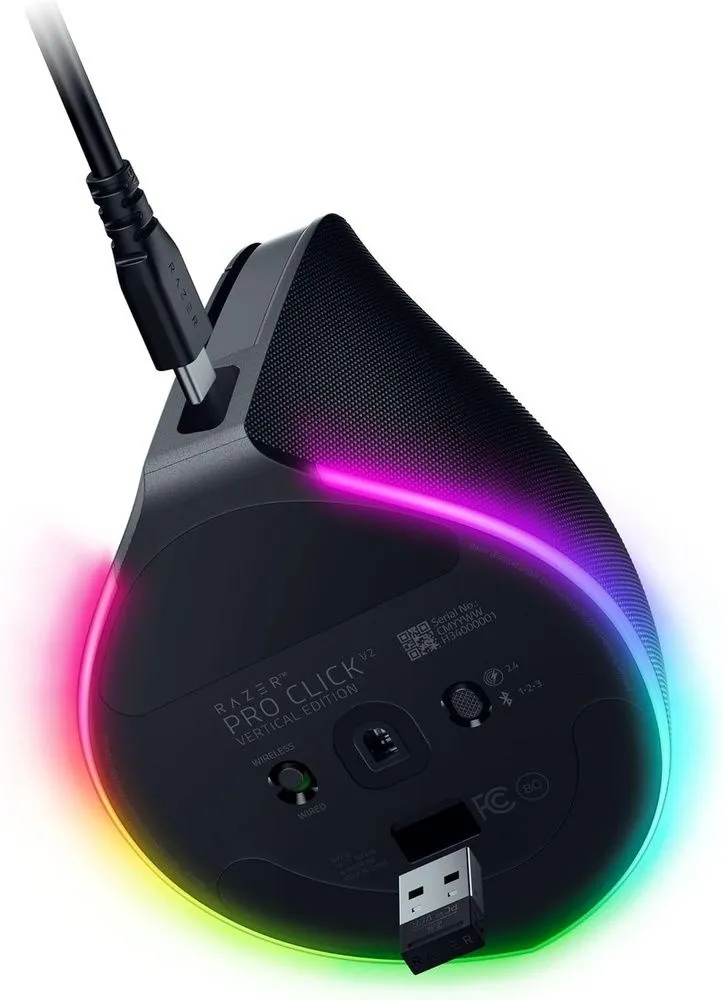 עכבר ארגונומי אלחוטי Razer Pro Click V2 Vertical – שחור