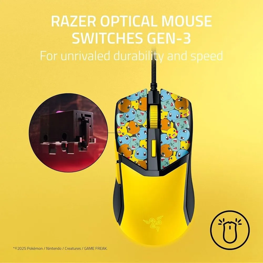 עכבר גיימינג חוטי Razer Cobra – מהדורת Pokemon Kanto