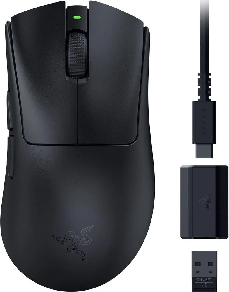 עכבר גיימינג ארגונומי אלחוטי Razer DeathAdder V3 HyperSpeed – שחור