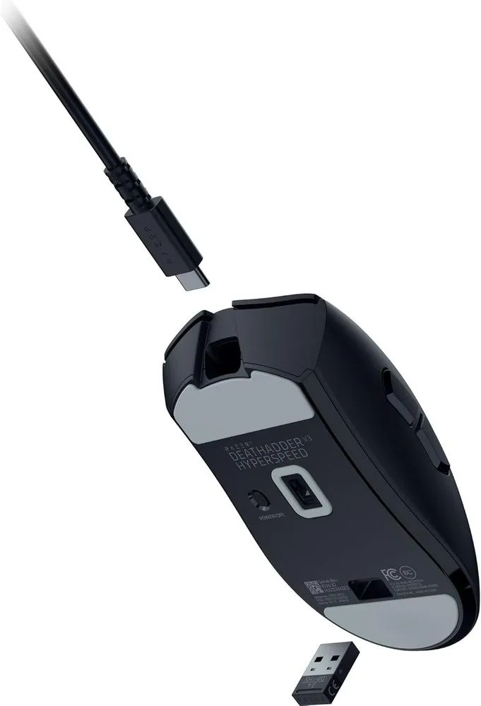עכבר גיימינג ארגונומי אלחוטי Razer DeathAdder V3 HyperSpeed – שחור