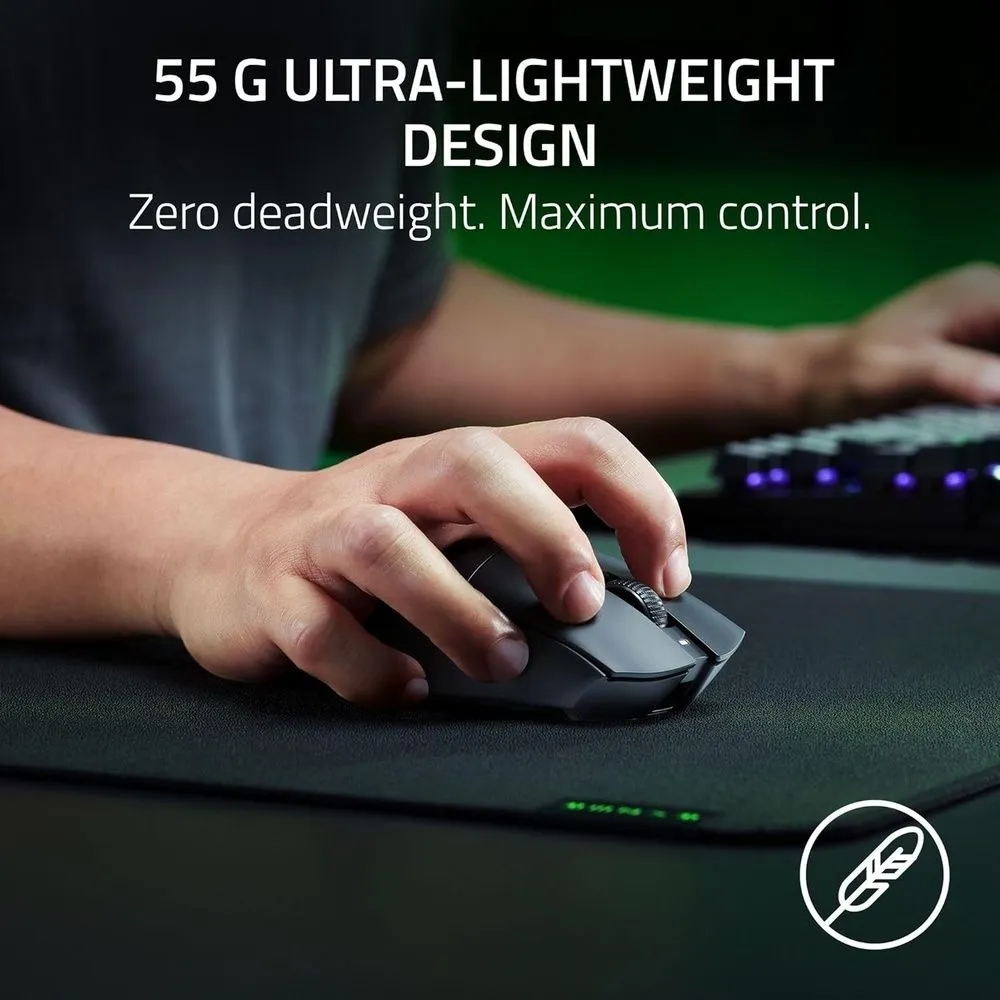 עכבר גיימינג ארגונומי אלחוטי Razer DeathAdder V3 HyperSpeed – שחור
