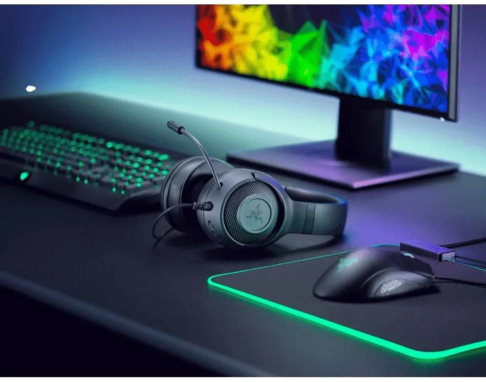 אוזניות גיימינג חוטיות Razer Kraken X Black