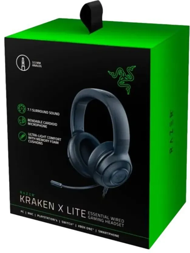 אוזניות גיימינג חוטיות Razer Kraken X Lite