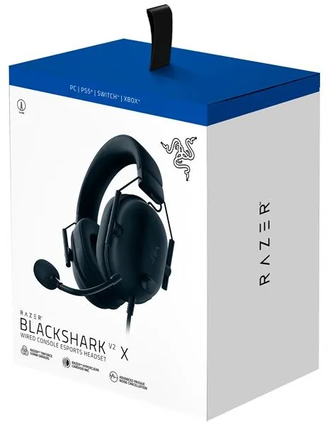 אוזניות גיימינג חוטיות Razer BlackShark V2 X for PlayStation בצבע שחור