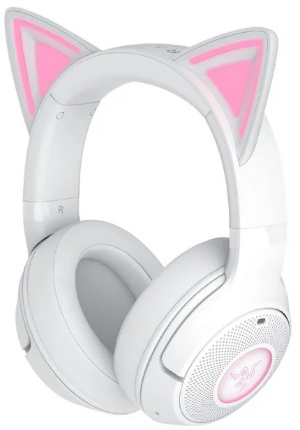 אוזניות גיימינג אלחוטיות Razer Kraken Kitty V2 Pro Quartz