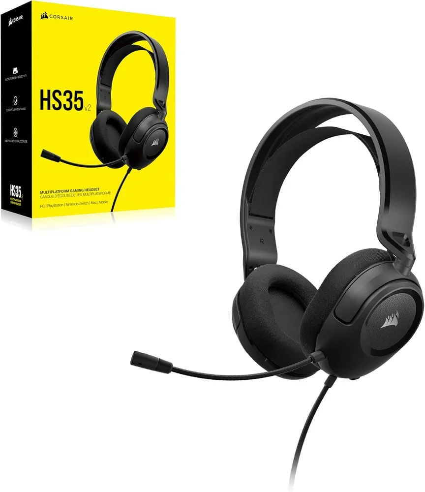 אוזניות גיימינג חוטיות Corsair HS35 v2 Black