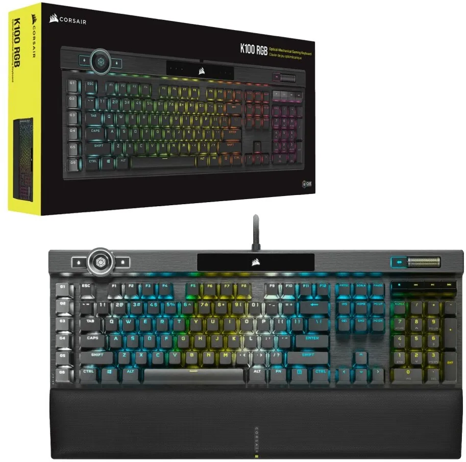 מקלדת חוטית מכאנית Corsair K100 OPX Switch CH-912A014-NA צבע שחור