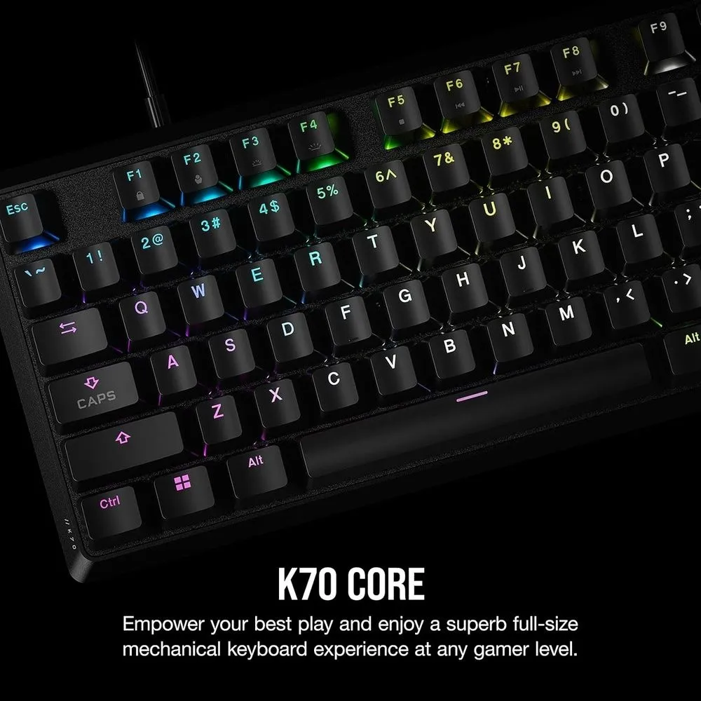 מקלדת גיימינג מכנית חוטית Corsair K70 Core RGB