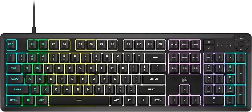 מקלדת גיימינג חוטית Corsair K55 Core RGB