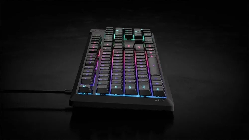 מקלדת גיימינג חוטית Corsair K55 Core RGB