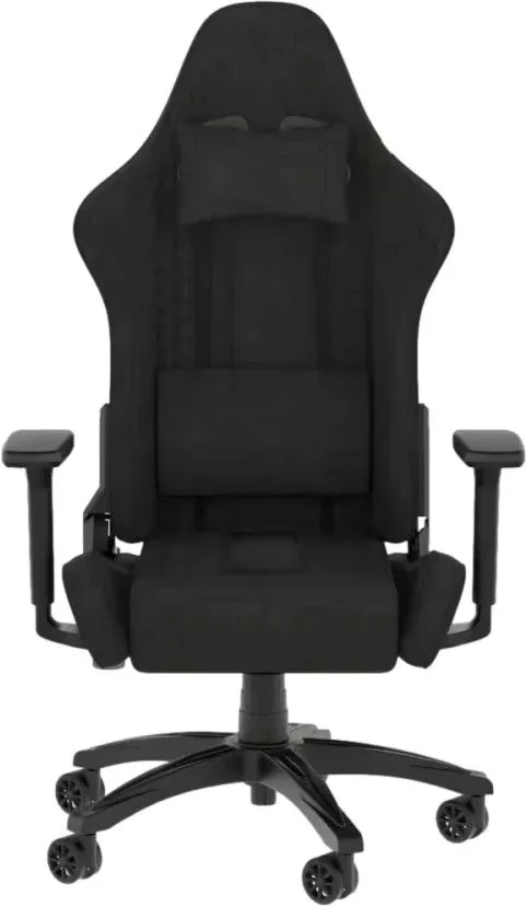 כסא גיימינג Corsair מדגם: TC100 Fabric בצבע שחור/אפור מתכתי עם עומס נשיאה של עד 120 ק"ג
