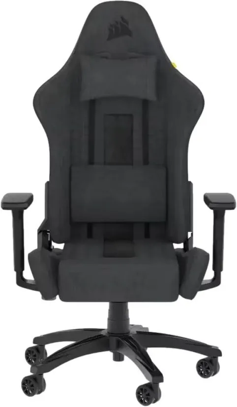 כסא גיימינג Corsair מדגם: TC100 בצבע שחור/כסוף עם עומס נשיאה של עד 120 ק"ג