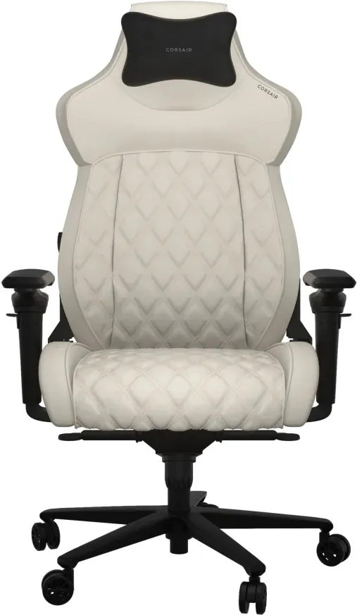 כסא גיימינג Frost TC500 LUXE מבית Corsair מבד עם עומס נשיאה של עד 120 ק"ג – צבע לבן