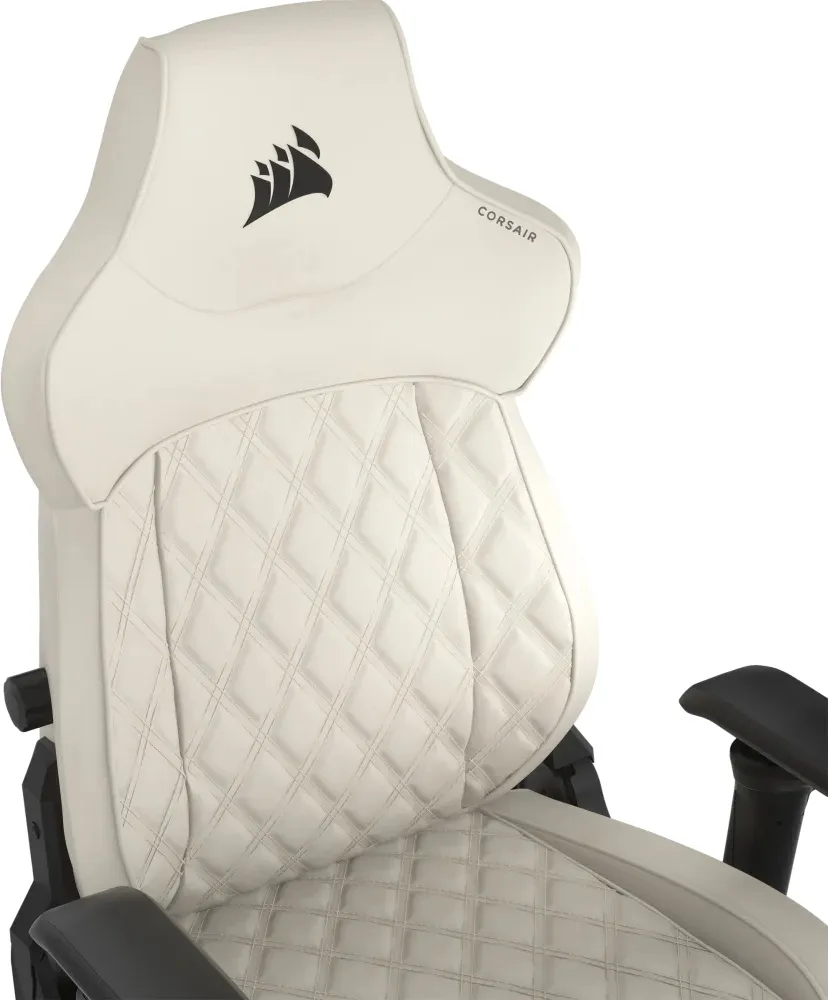 כסא גיימינג Frost TC500 LUXE מבית Corsair מבד עם עומס נשיאה של עד 120 ק"ג – צבע לבן