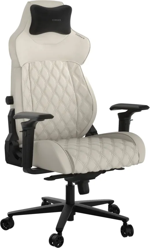 כסא גיימינג Frost TC500 LUXE מבית Corsair מבד עם עומס נשיאה של עד 120 ק"ג – צבע לבן