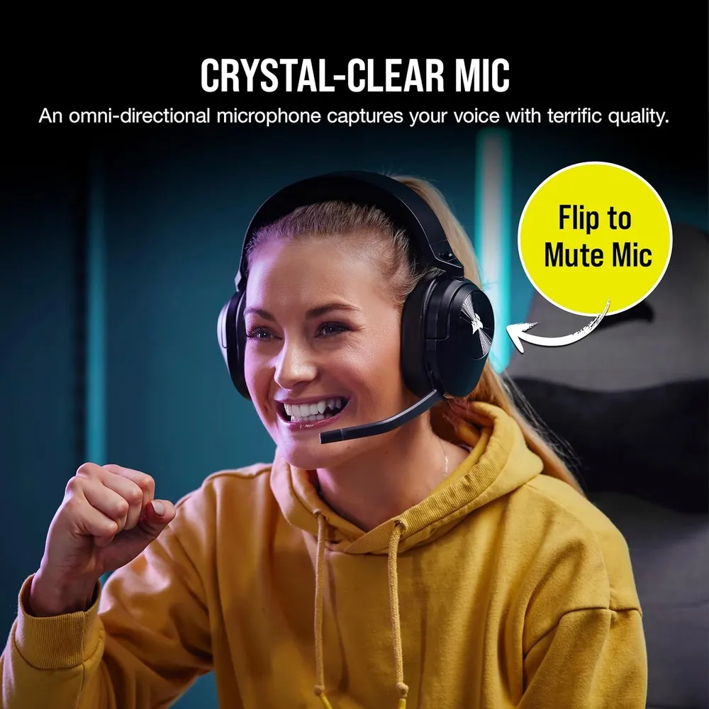 אוזניות גיימינג אלחוטיות – Corsair Hs55 Wireless Core