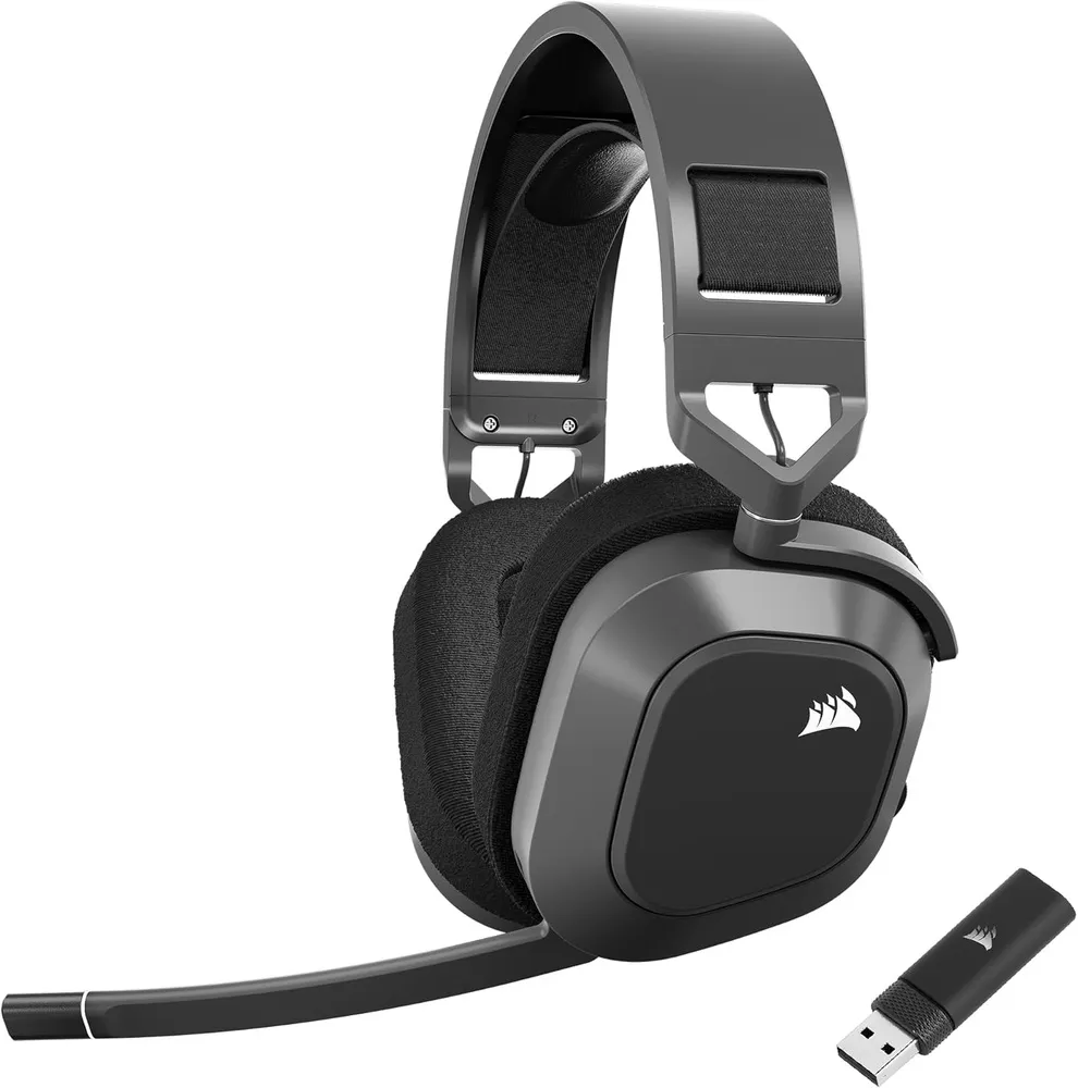 אוזניות גיימינג אלחוטיות Corsair HS80 MAX WIRELESS Carbon