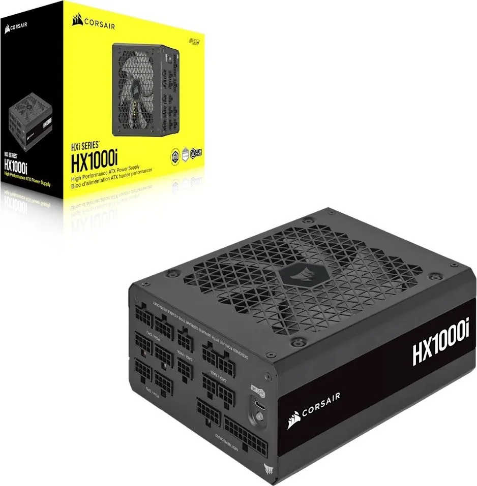 ספק כוח Corsair HX1000i Fully Modular Ultra-Low Noise 1000W 80 Plus Platinum