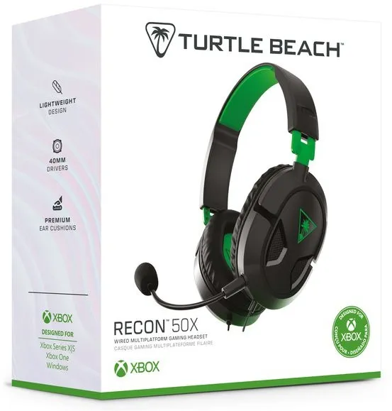 אוזניות גיימינג חוטיות Turtle Beach Recon 50X שחור ירוק