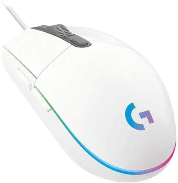 עכבר גיימינג חוטי Logitech G102 צבע לבן