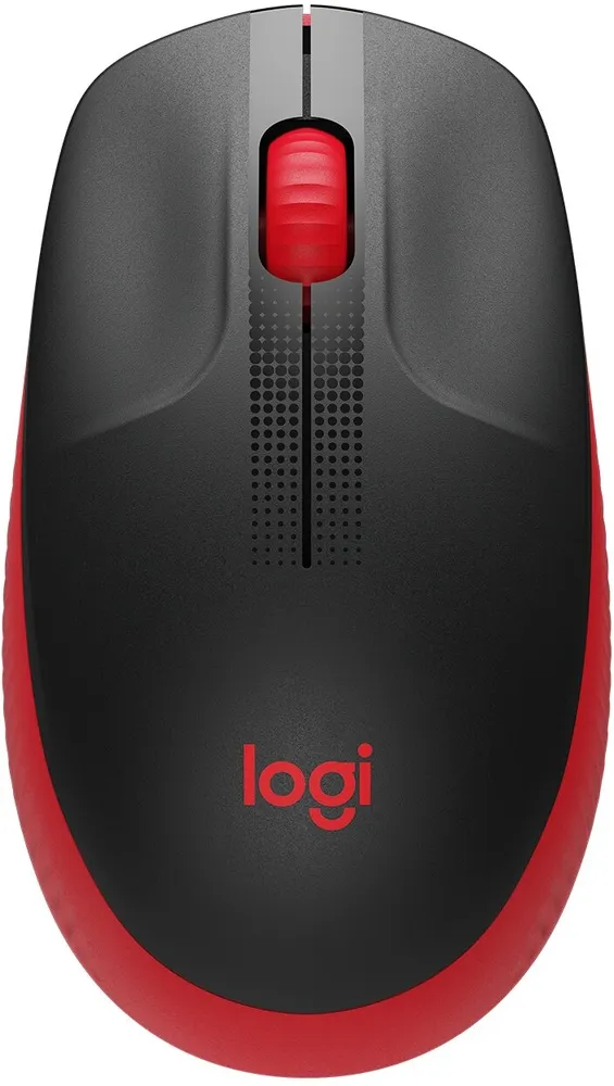 עכבר אלחוטי בצבע אדום Logitech M190