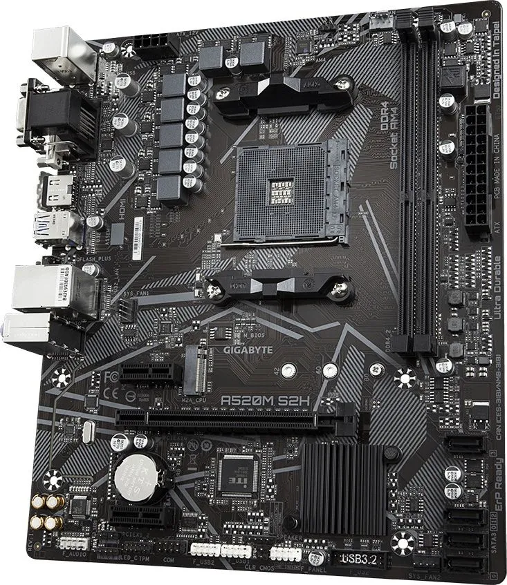 לוח אם Gigabyte A520M S2H 1.3 Micro-ATX