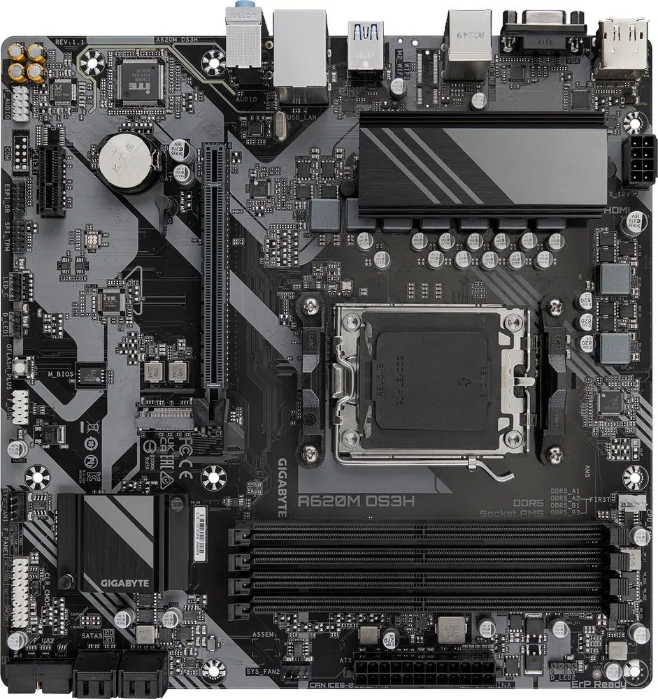 לוח אם Gigabyte A620M DS3H 1.1 Micro-ATX