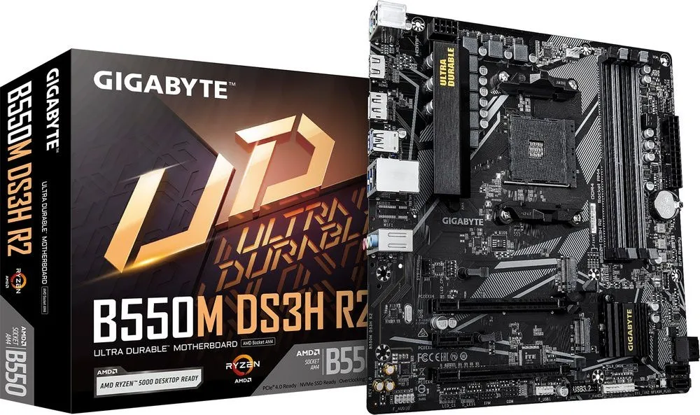 לוח אם Gigabyte B550M DS3H R2 Micro-ATX
