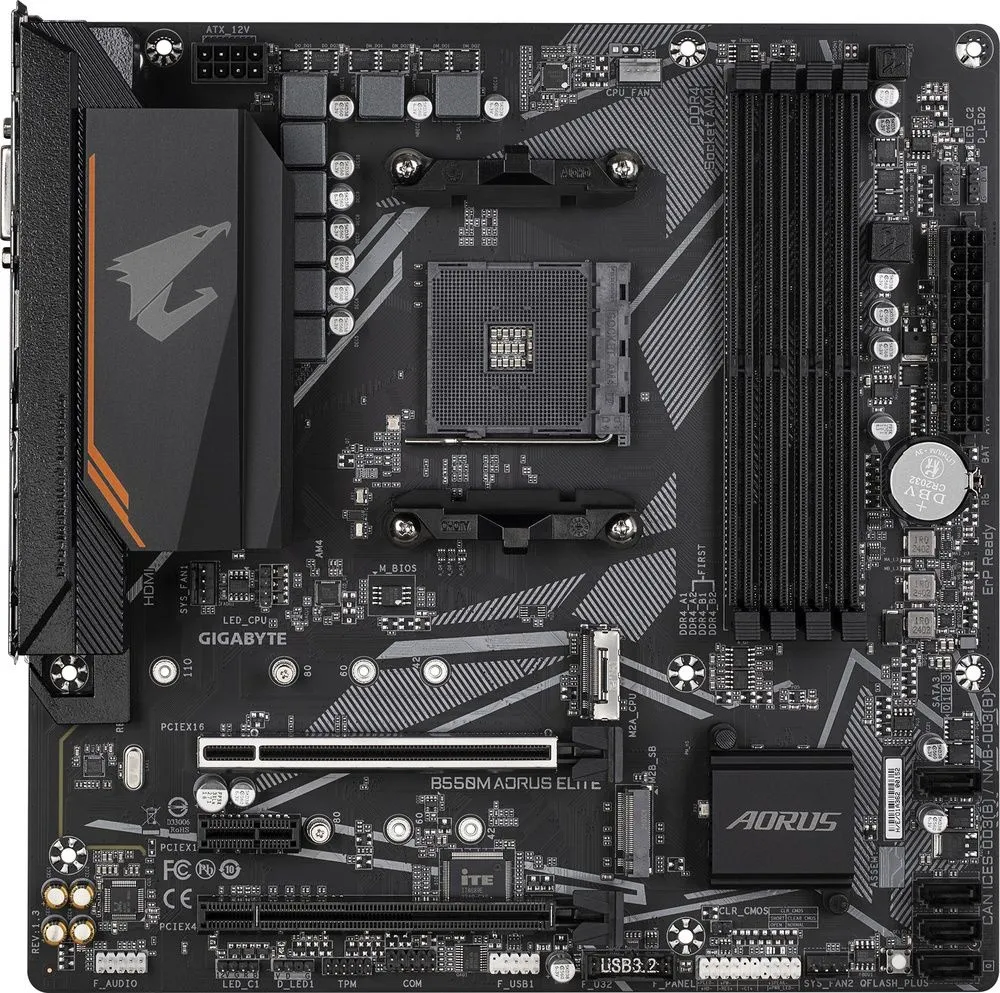 לוח אם Gigabyte B550M AORUS ELITE REV1.3 Micro-ATX